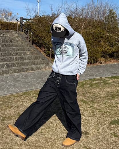 フックワイドデニムパンツ KB0014
