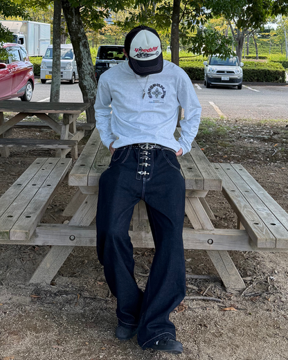 フックワイドデニムパンツ KB0014