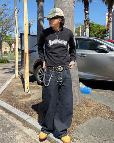 フックワイドデニムパンツ KB0014
