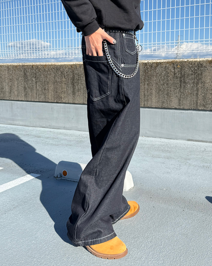 フックワイドデニムパンツ KB0014