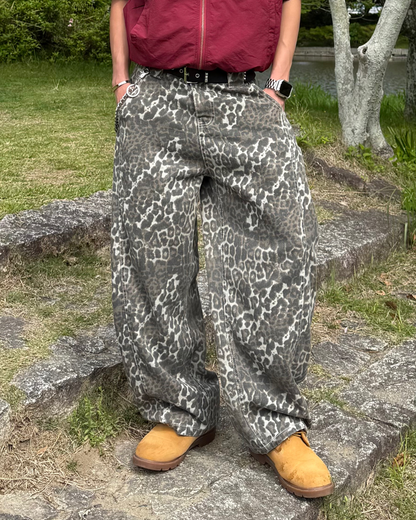 レオパード柄ワイドパンツ KB0026