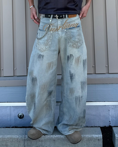 コンストラクトリバースデザインワイドパンツ KB0027