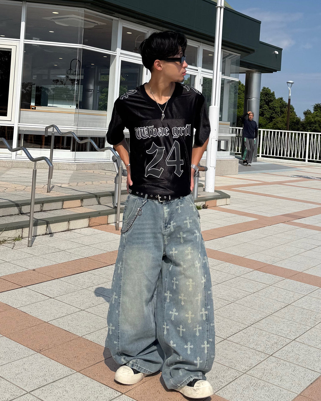 クロスプリントワイドパンツ KB0030