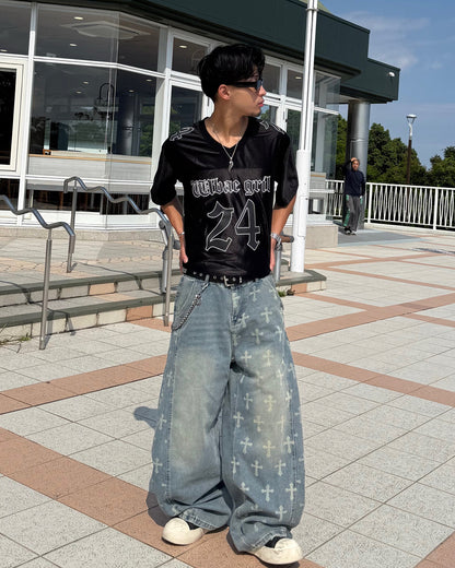 クロスプリントワイドパンツ KB0030
