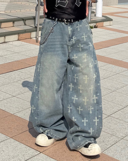 クロスプリントワイドパンツ KB0030