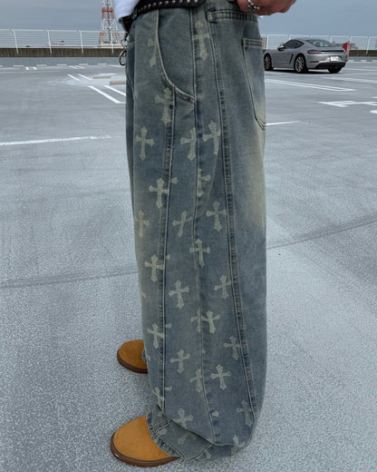クロスプリントワイドパンツ KB0030