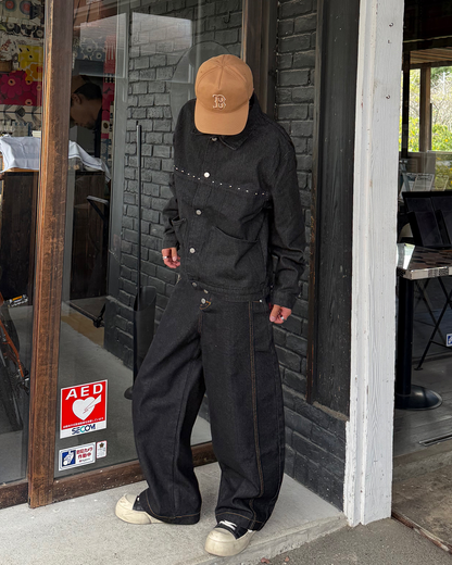 スタッズラインデニムジャケット KB0066