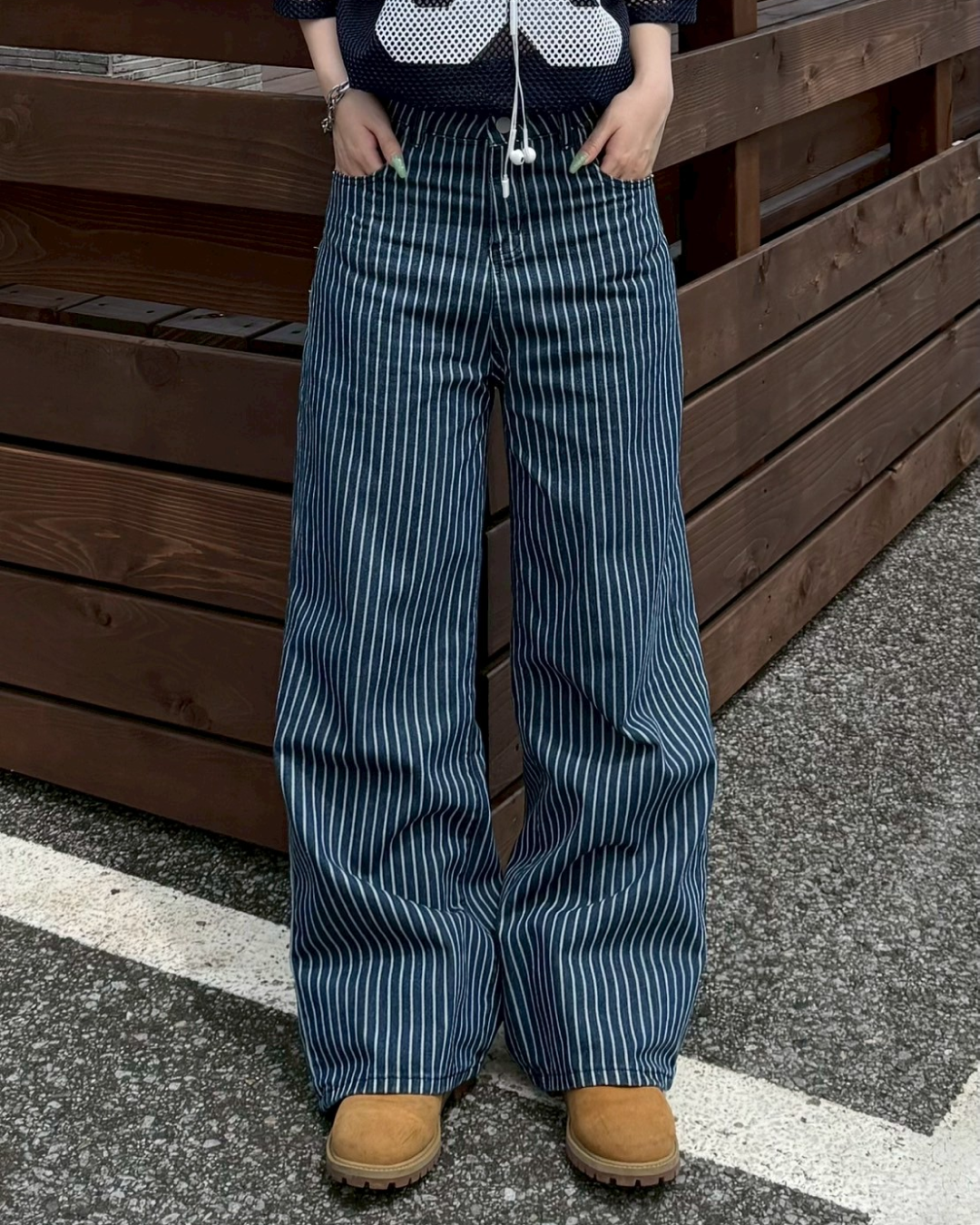 ストライプデニムパンツ KC0104