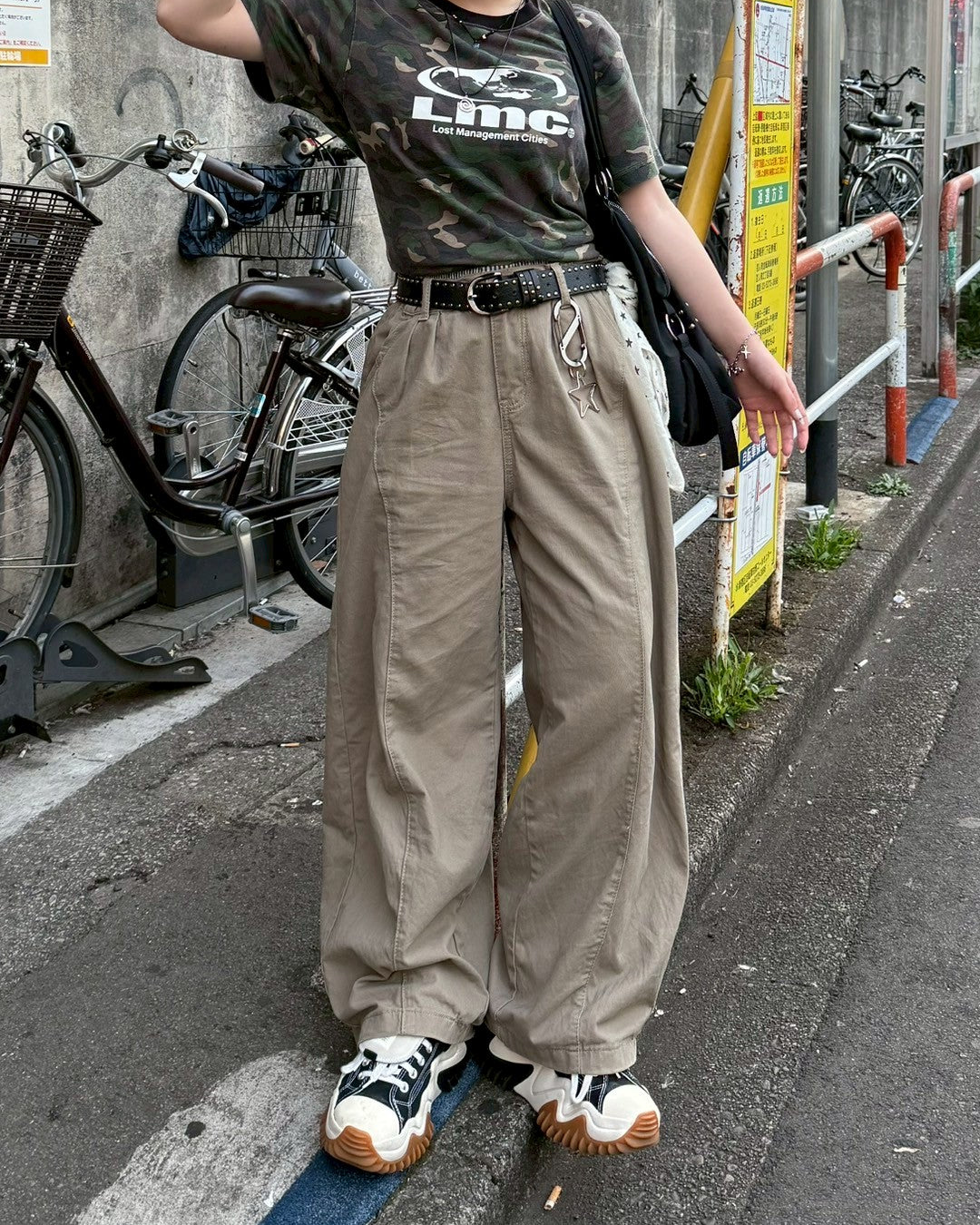 カーキカーブパンツ KC0153