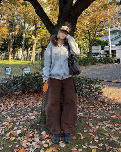 ルーズシルエットファージップアップフーディ
KC0180