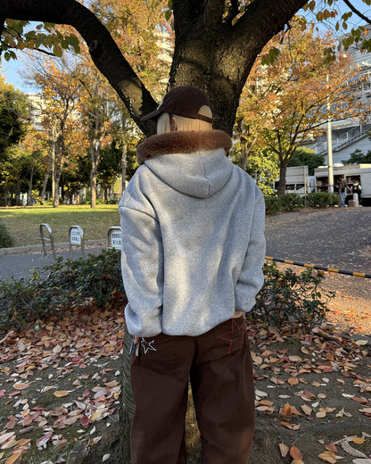 ルーズシルエットファージップアップフーディ
KC0180