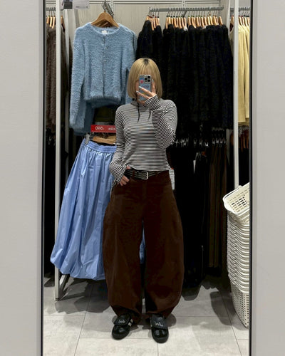 "バックデザインバルーンデニムパンツ  KC0182"