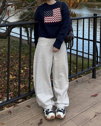 アメリカンラウンドネックプルオーバーセーター KC0203