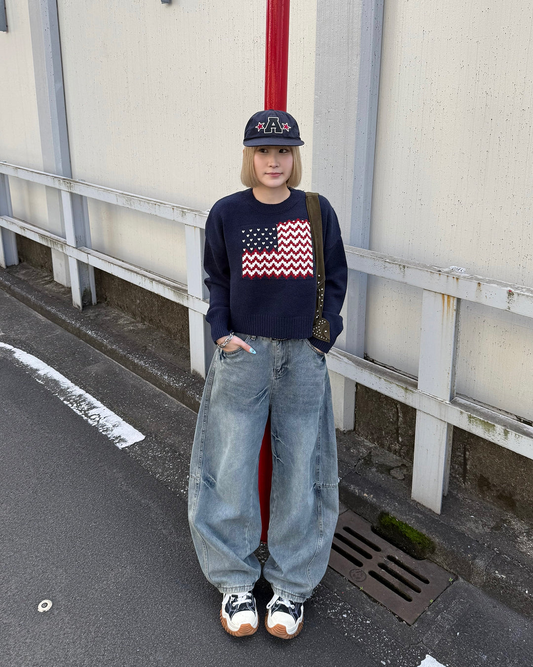 アメリカンラウンドネックプルオーバーセーター KC0203