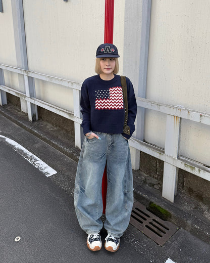 アメリカンラウンドネックプルオーバーセーター KC0203