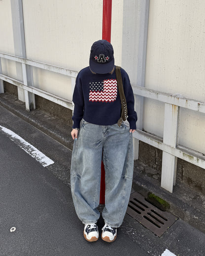 アメリカンラウンドネックプルオーバーセーター KC0203