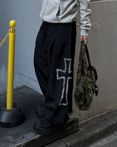 ウエストファークロスラメバルーンパンツ KC0214