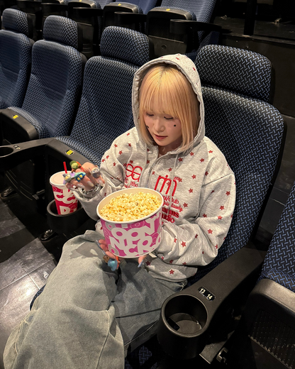 星プリントスウェットジップアップパーカーKC0229