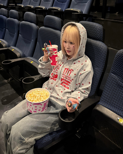 星プリントスウェットジップアップパーカーKC0229