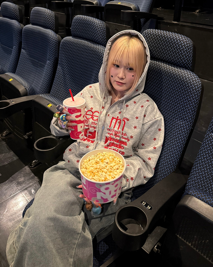 星プリントスウェットジップアップパーカーKC0229