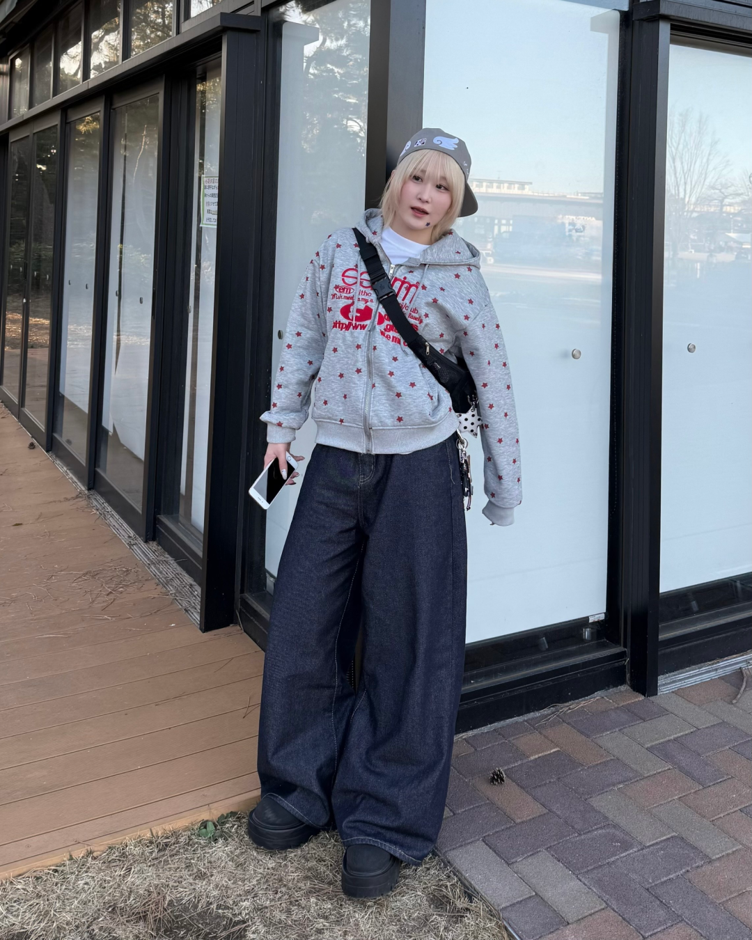 ハイウエストワイドレッグジーンズ KC0231