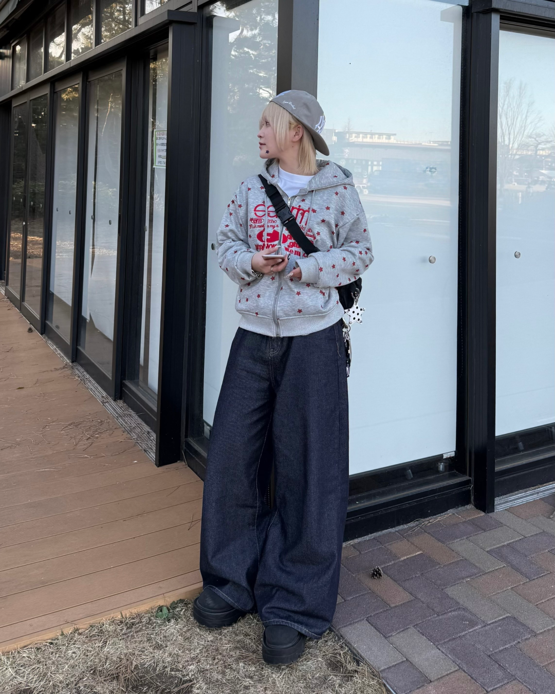 ハイウエストワイドレッグジーンズ KC0231