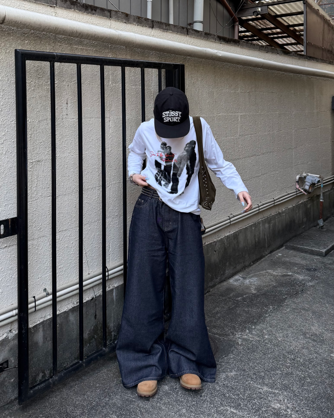 ハイウエストワイドレッグジーンズ KC0231