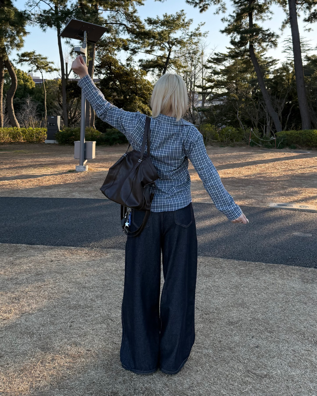 ハイウエストワイドレッグジーンズ KC0231