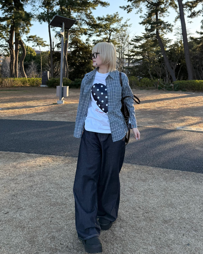 ハイウエストワイドレッグジーンズ KC0231