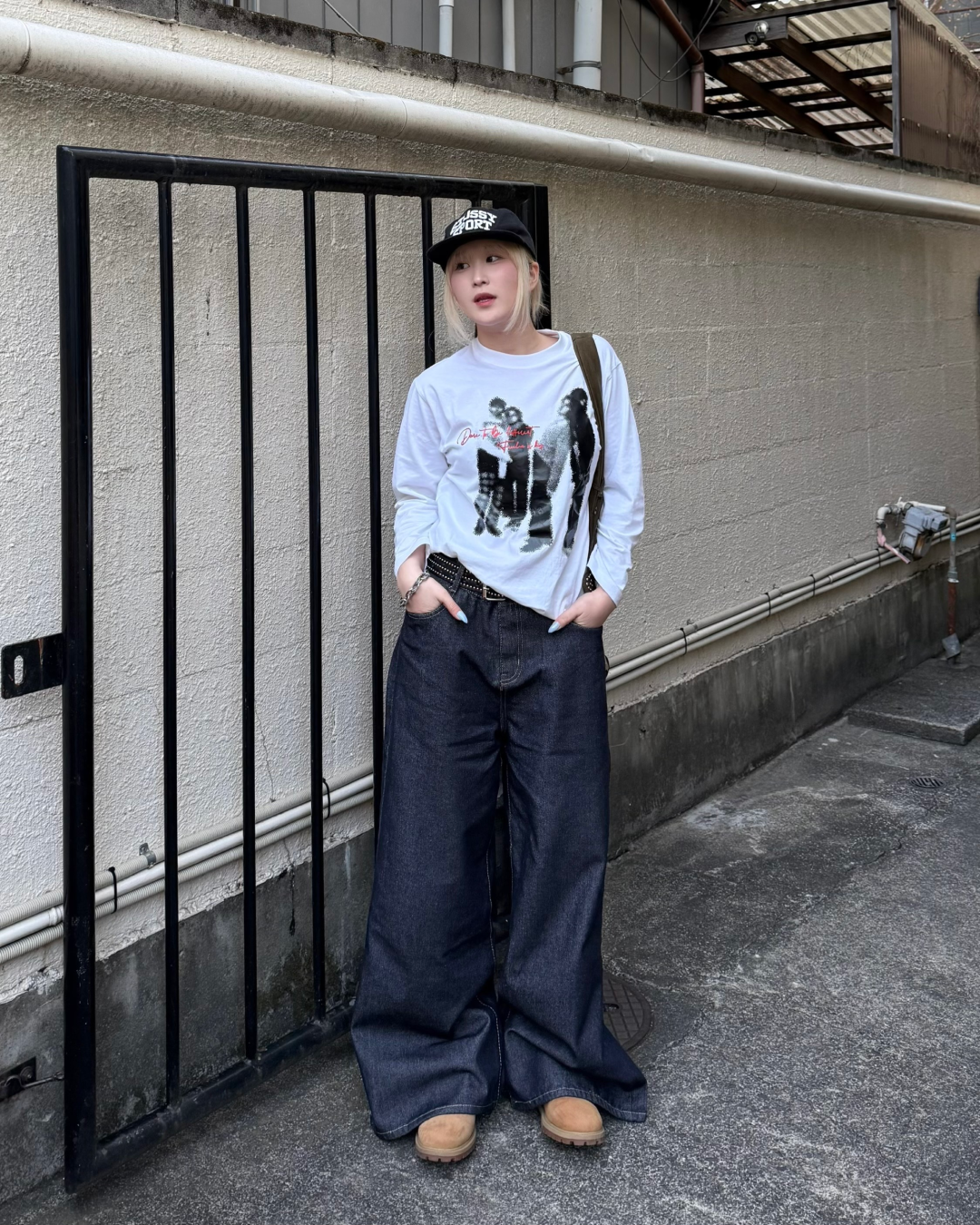 ハイウエストワイドレッグジーンズ KC0231