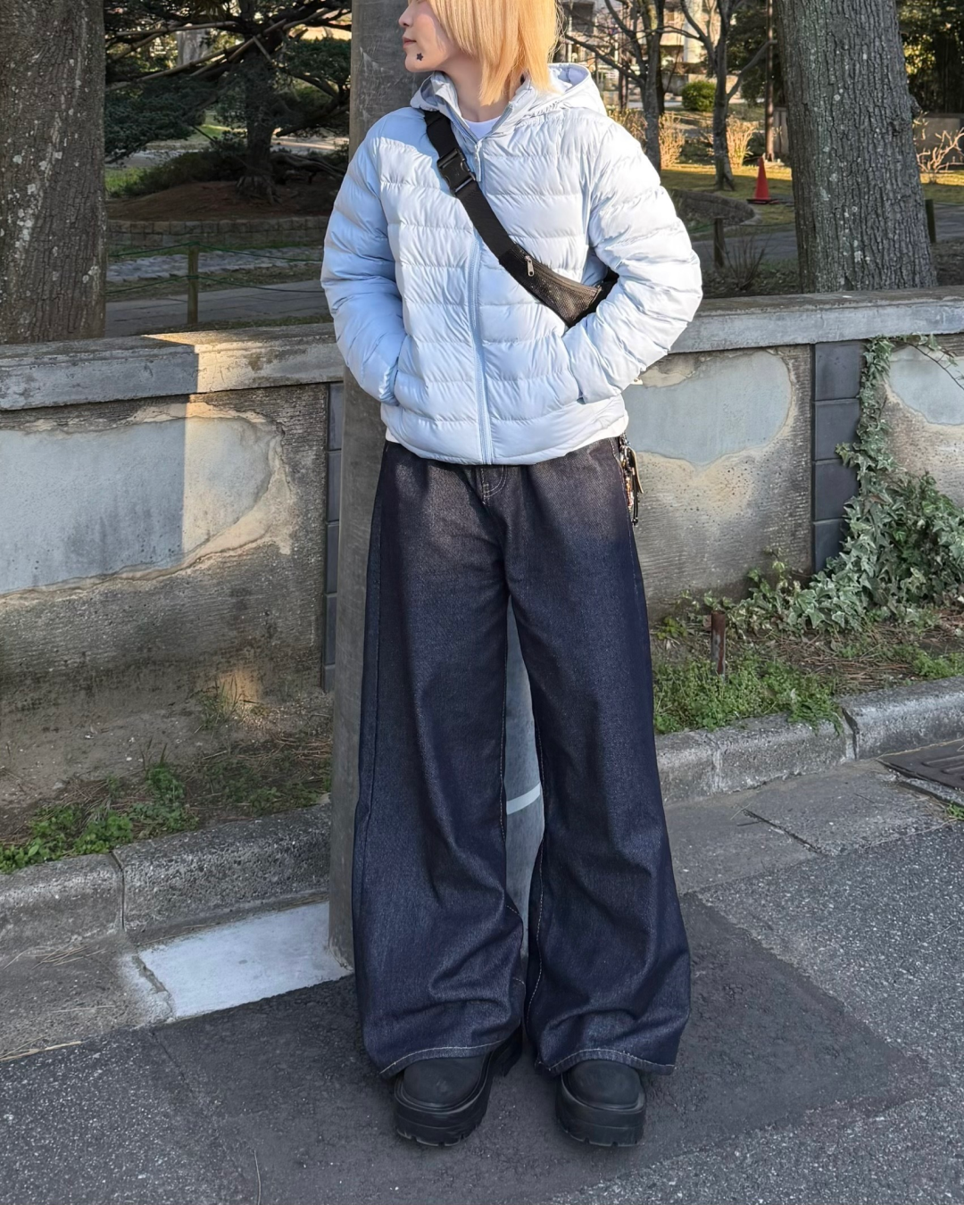 ハイウエストワイドレッグジーンズ KC0231