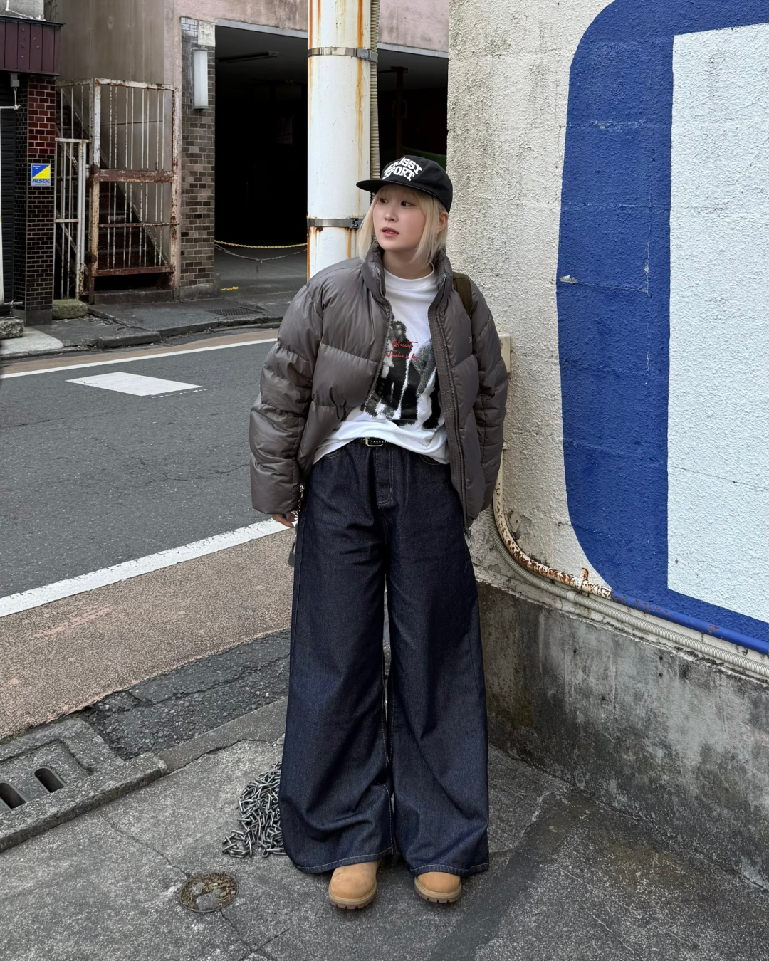 ハイウエストワイドレッグジーンズ KC0231