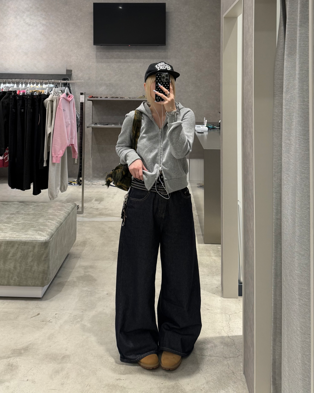 ハイウエストワイドレッグジーンズ KC0231