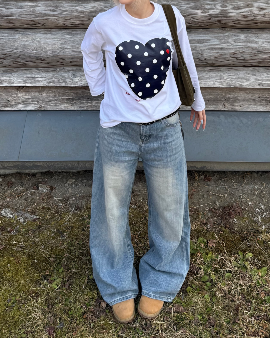 ドットハートプリントスウェット KC0235