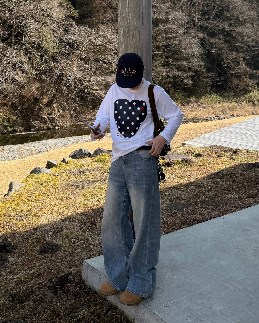 ドットハートプリントスウェット KC0235