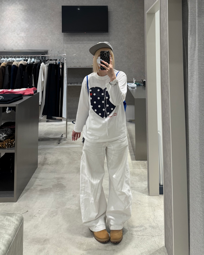 ドットハートプリントスウェット KC0235