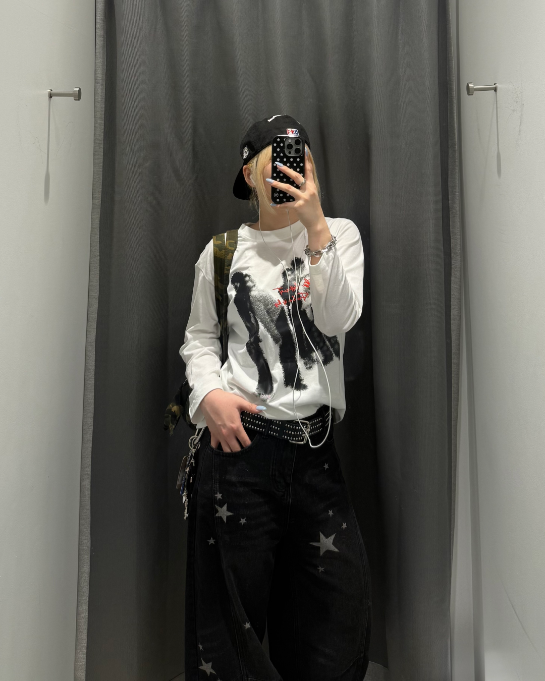 シルエットグラフィックプリントTシャツ KC0236