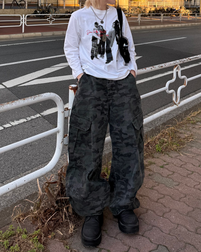 シルエットグラフィックプリントTシャツ KC0236