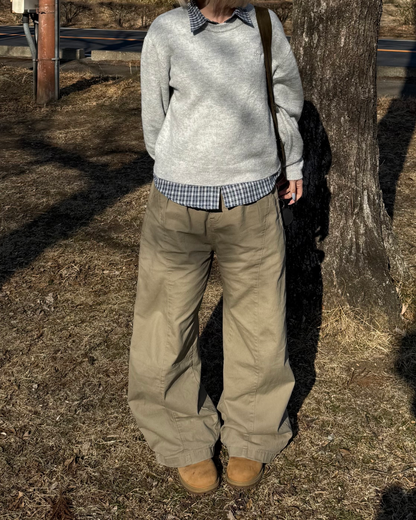 カジュアルブルーチェックシャツ　KC0240