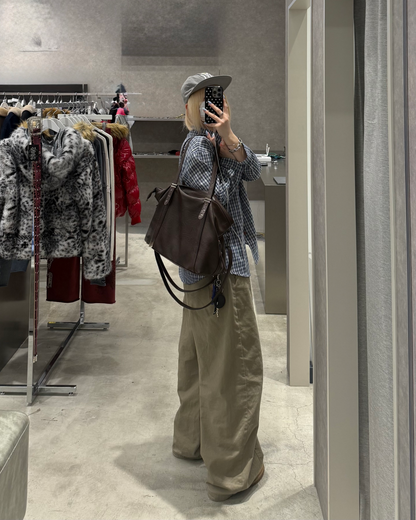 カジュアルブルーチェックシャツ　KC0240