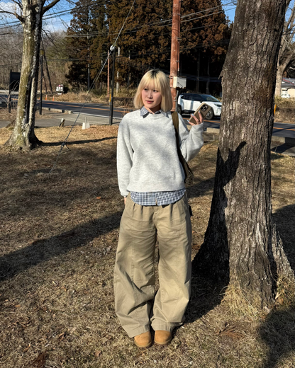 カジュアルブルーチェックシャツ　KC0240