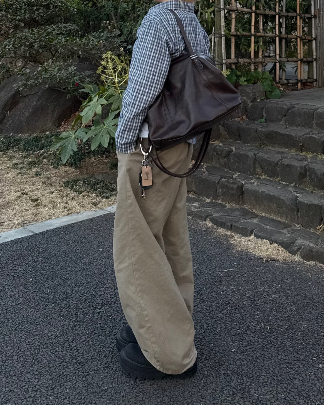 カジュアルブルーチェックシャツ　KC0240