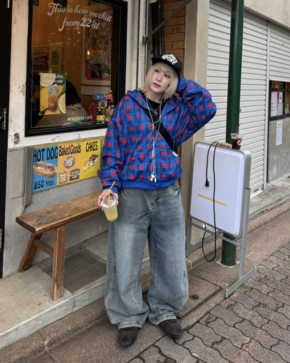 プリントレターパーカーKC0240