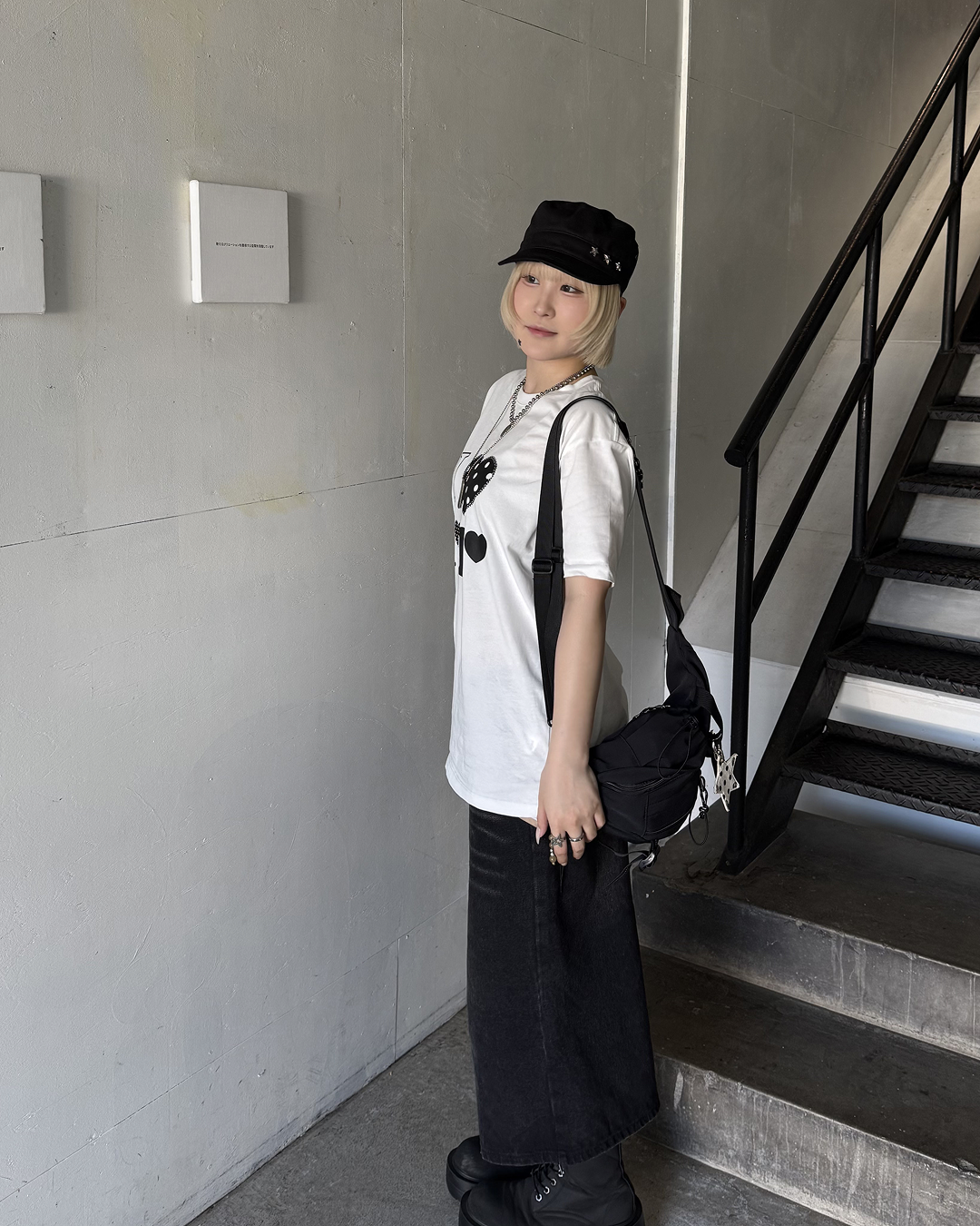 ドットハートデザインTシャツ KC0256