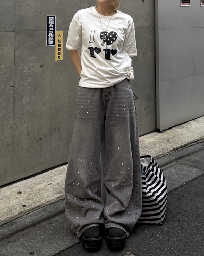 ドットハートデザインTシャツ KC0256