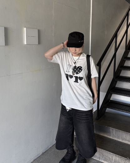 ドットハートデザインTシャツ KC0256