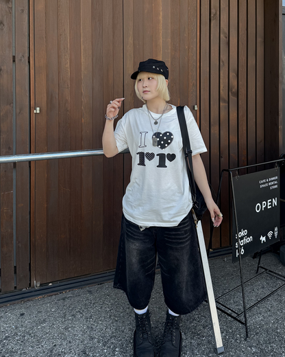ドットハートデザインTシャツ KC0256