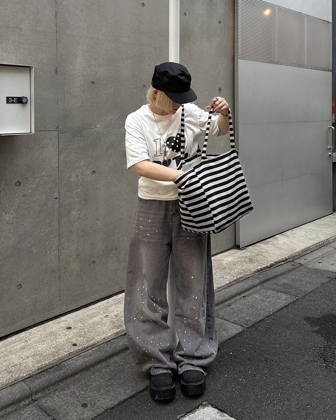 ドットハートデザインTシャツ KC0256