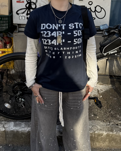 レトロレターリングプリントTシャツ KC0262