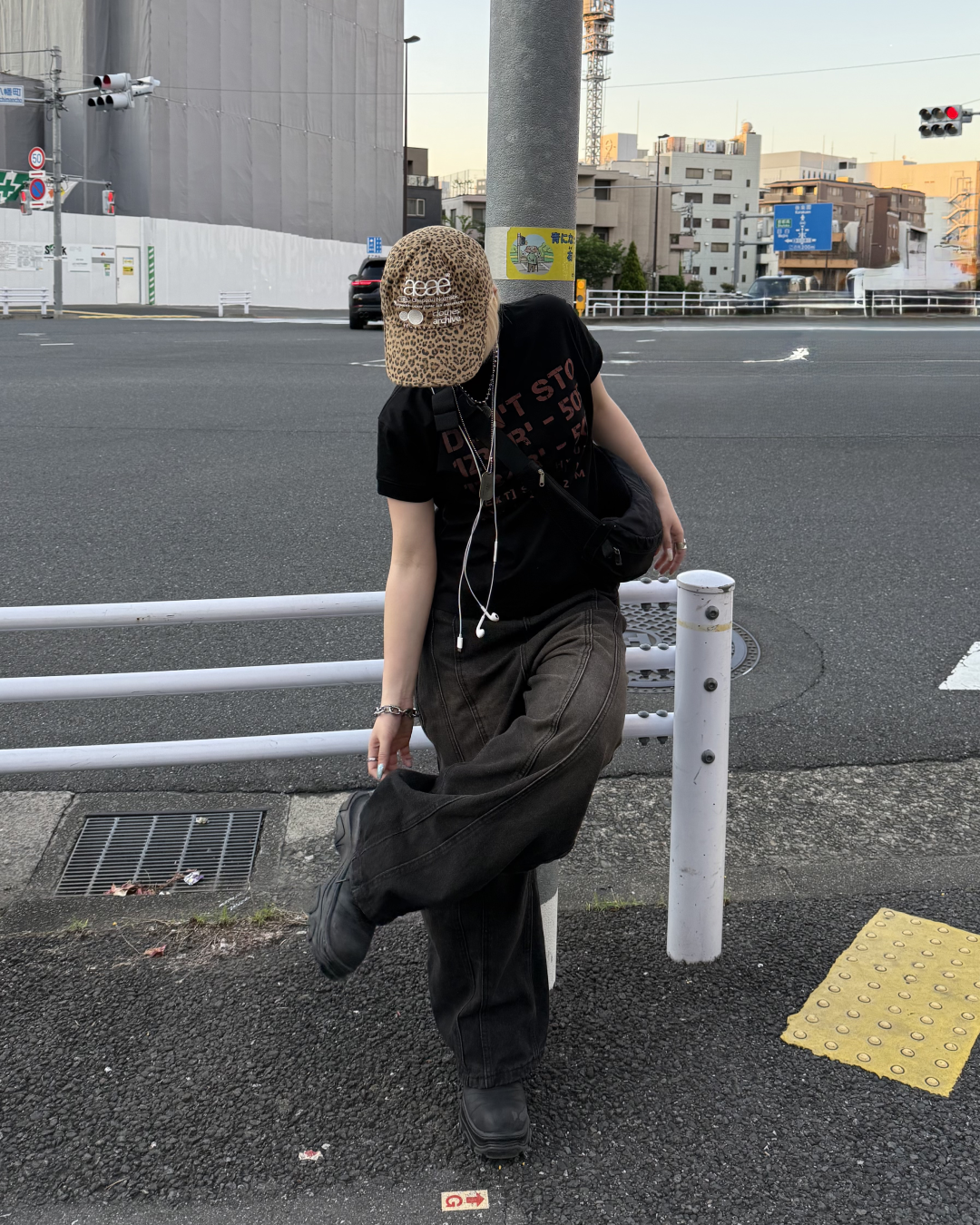 レトロレターリングプリントTシャツ KC0262